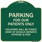 Signmission Parking for Our Patients Only Violators Will Be Towed Away at Vehicle Owners Expense, G-1818-23442 A-DES-G-1818-23442 - alternate 1